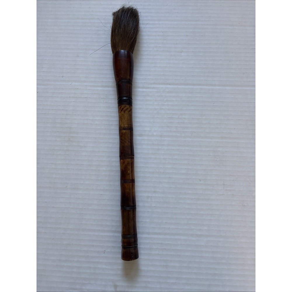 Calligraphy Brush Brown Bone Handle Horsehair Brush Needs Glue - Picture 6 of 15